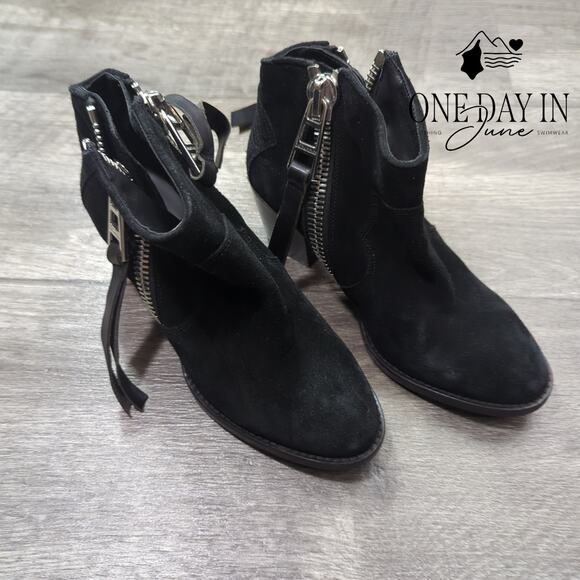 Zadig & Voltaire Molly Studded Suede Ankle Boots Size EU 36 (6) - Picture 3 of 6